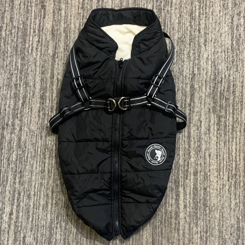 Gyvazla Dog Winter Coat Waterproof Puffer Vest Built-in Harness‎ 3XL